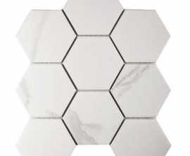 Мозаика Starmosaic Homework Керамическая Мозаика Hexagon big Carrara Matt