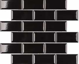 Мозаика Starmosaic Homework Керамическая Мозаика Metro Black Glossy 45х95