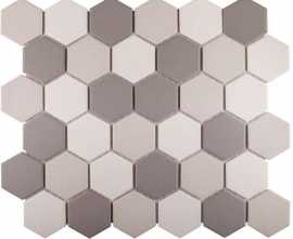 Мозаика Starmosaic Homework Керамическая Мозаика Hexagon small Grey Mix Antislip
