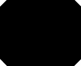 Декор напольный Vives Monocolor Octogono Negro
