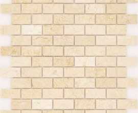 Мозаика Caramelle Mosaic Pietrine Botticino POL 23x48x4