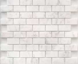 Мозаика Caramelle Mosaic Pietrine Dolomiti bianco POL 23x48x7