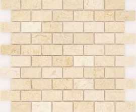 Мозаика Caramelle Mosaic Pietrine Botticino POL 23x48x7