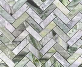 Мозаика Caramelle Mosaic Pietrine Onice Verde oliva POL fish 23x73x7