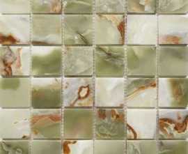 Мозаика Starmosaic Wild Stone мраморная мозаика Green Onyx натур. мрамор 48x48