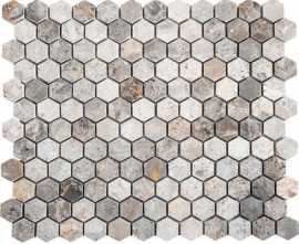 Мозаика Starmosaic Wild Stone мраморная мозаика Hexagon VLgP 23x23