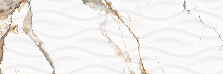 Плитка настенная Novacera Calacatta Brillante Decor Flujo Rectificado 90x30