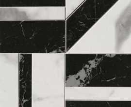 Мозаика FAP Ceramiche Roma Gold Carrara Superiore / Nero Elegante Deco Mosaico 30x30