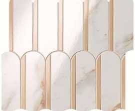 Мозаика FAP Ceramiche Roma Gold Calacatta Oro Onice Miele Archs Mosaico 31x28.2
