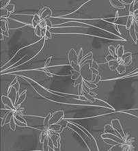 Керамогранит Mei Floresta Цветы Серый Ректификат 60x120