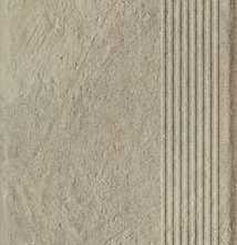 Керамогранит ступень Paradyz Eremite Crema Stopnica Prosta Struktura Mat 30x60