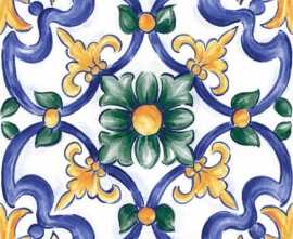 Керамогранит Ragno Amuri Decoro Maiolica Tappeto 3 Glossy 20х20 RT