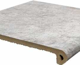 Керамогранит Ступень Exagres Boston Peldano Grey Фронтальная 33x33x4