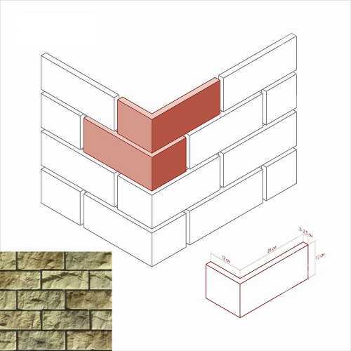 Искусственный камень White Hills 405-95 Йоркшир Угол 12x26x12