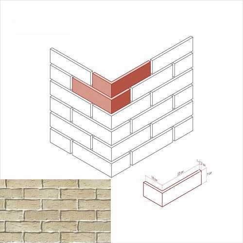 Искусственный камень White Hills 375-15 Сити брик угол 10x22x7