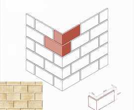 Искусственный камень White Hills 465-25 Монте Кьяро Угол 8x18x9.5