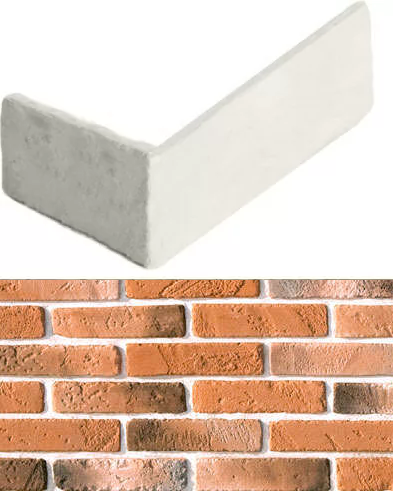 Искусственный камень White Hills 336-55 Йорк брик Design угол 8x17,5x4,7