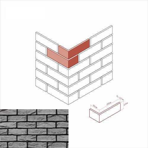 Искусственный камень White Hills 326-85 Торн брик угол 8,5х19,5x6,5