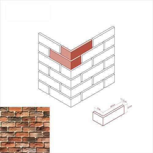 Искусственный камень White Hills 306-55 Бремен брик Design Угол 8x18,5x6,5