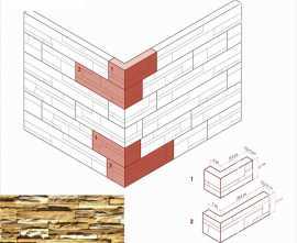 Искусственный камень White Hills 100-25 Кросс Фелл угловой 7х25,5x10 (6х15,5x10)