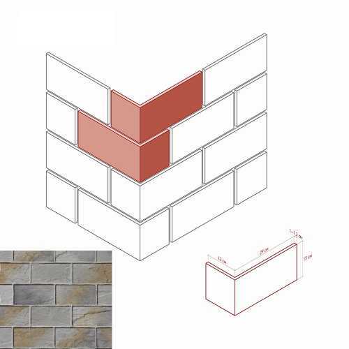 Искусственный камень White Hills 516-85 Тибур Угол 13/29x15