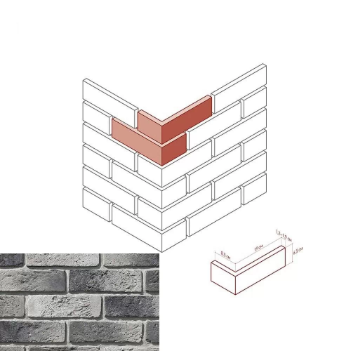 Искусственный камень White Hills 682-85 Ринн Брик Design угол 8.5x19x6.5