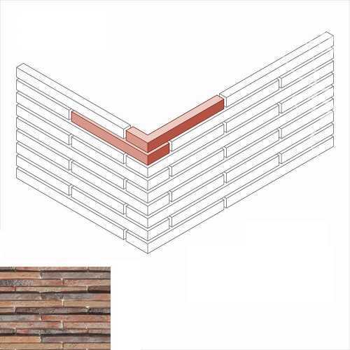 Искусственный камень White Hills 698-98 Бран брик 3D Design угол 6,7-7,5/32,5-33,5 (7/33) x 4 x 5