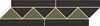Декор керамогранит Metlah.Store Border Бордюр №2 на сетке прямой 305x90