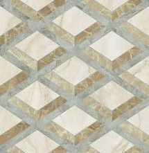 Керамогранит Versace Tarsia Lozenge Avorio Deco Lux 3D Rett. 60x120