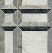 Керамогранит Versace Tarsia Frame Nero Deco Lux 3D Rett. 60x120