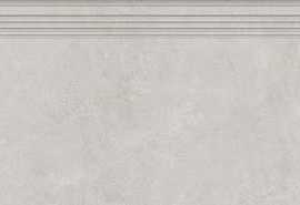 Керамогранит Ступень Kerranova Naedine Светло-серый / Light Gray SR 30x120