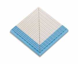 Декор напольный Serapool Olympic Series Petit Carre Наружный угол плитки с буртиком Light Blue-Unglazed