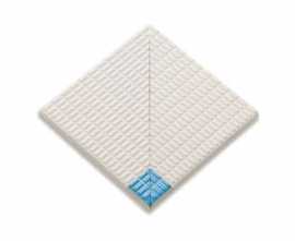 Декор напольный Serapool Olympic Series Petit Carre Внутренний угол плитки с буртиком Light Blue-Unglazed