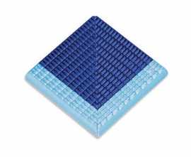 Декор напольный Serapool Olympic Series Petit Carre Наружный угол плитки с буртиком Light Blue-Cobalt