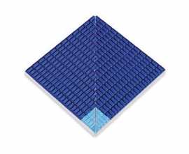 Декор напольный Serapool Olympic Series Petit Carre Внутренний угол плитки с буртиком Light Blue-Cobalt