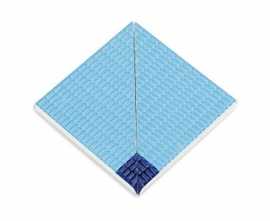 Декор напольный Serapool Olympic Series Petit Carre Внутренний угол плитки с буртиком Cobalt-Light Blue