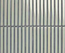 Мозаика Porcelain mosaic Strip Mosaic 1.5х14.5 Y15FW29 Салатный глянцевый 29.4х31.3