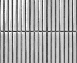 Мозаика Porcelain mosaic Strip Mosaic 1.5х14.5 Y15FW22 Серый глянцевый 29.4х31.3