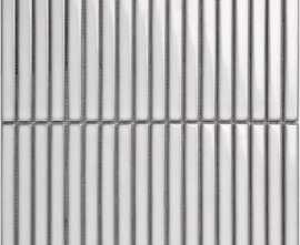 Мозаика Porcelain mosaic Strip Mosaic 1.5х14.5 Y15FW10 Светло серый глянцевый 29.4х31.3