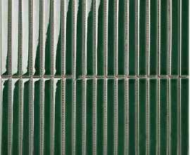 Мозаика Porcelain mosaic Strip Mosaic 1.5х14.5 Y15F340 Зеленый глянцевый 29.4х31.3